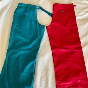M Turquoise Scrub Bottoms | XS Red Scrub Bottoms